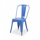 Krzesło loftowe Paris inspirowane TOLIX niebieskie