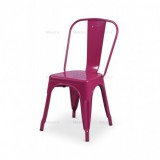Krzesło kawiarniane Paris inspirowane TOLIX różowe