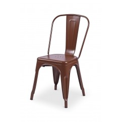 Krzesło kawiarniane Paris inspirowane TOLIX brązowe