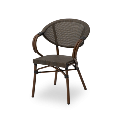 Krzesło technorattanowe CAMILLO brązowe