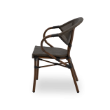 Krzesło technorattanowe CAMILLO brązowe