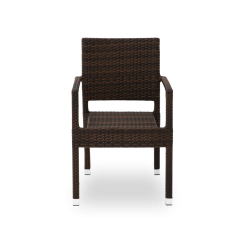 Krzesło technorattanowe LEONARDO brązowe