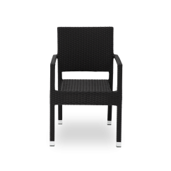 Krzesło technorattanowe LEONARDO czarne