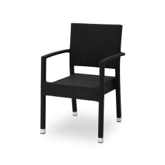 Krzesło technorattanowe LEONARDO czarne