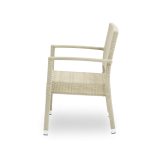 Krzesło technorattanowe LEONARDO kość słoniowa