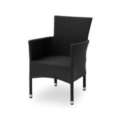Krzesło technorattanowe LORENZO czarne