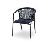 Krzesło technorattanowe LUIGI niebieskie