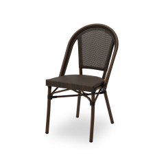 Krzesło technorattanowe MATTEO brązowe