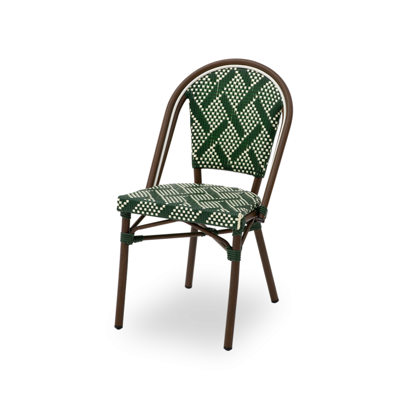 Krzesło technorattanowe MATTEO zielone