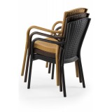 Krzesło do ogródków piwnych ANDREA brązowy
