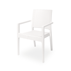 Krzesło do ogródków piwnych MARIO białe