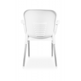 Krzesło do ogródków piwnych BISTRO ALU białe