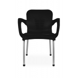 Krzesło do ogródków piwnych BISTRO ALU czarne