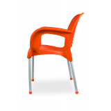 Krzesło do ogródków piwnych BISTRO ALU pomarańczowe