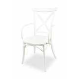 Krzesło ślubne CROSS-BACK FIORINI GRAND białe