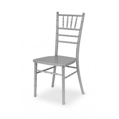 Krzesło ślubne CHIAVARI TIFFANY WOOD srebrne