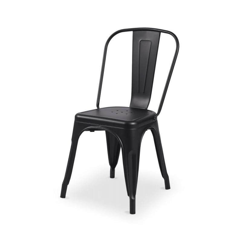 Krzesło kawiarniane Paris inspirowane TOLIX czarne