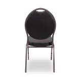 Krzesło bankietowe HERMAN DELUXE czarne ekoskóra