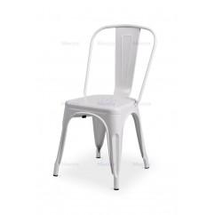 Krzesło kawiarniane Paris inspirowane TOLIX białe