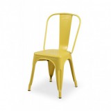 Krzesło loftowe Paris inspirowane TOLIX żółte