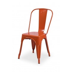 Krzesło kawiarniane Paris inspirowane TOLIX pomarańczowe