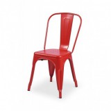 Krzesło loftowe Paris inspirowane TOLIX czerwone